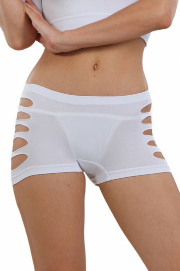 Soiemio Pantaloni scurți Sexy pentru femei Alb 3123-0248-3