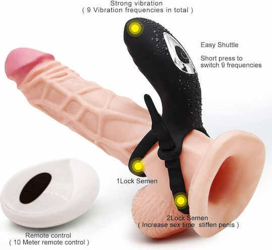 Kinksters Vibrating Cock Ring Schwanz Silikon Schwarz