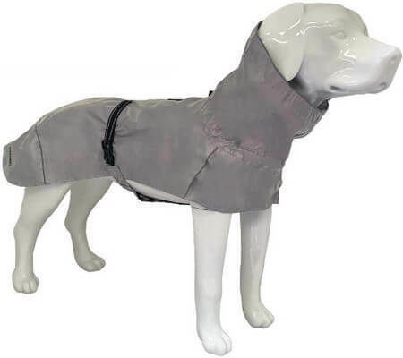 Croci Waterproof & Windproof Dog Coat with Hood Gray 65cm