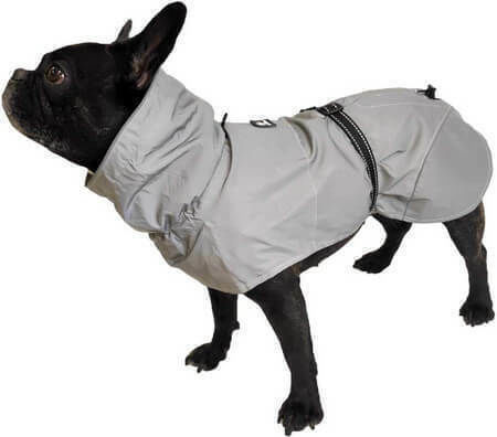Croci Waterproof & Windproof Dog Coat with Hood Gray 65cm