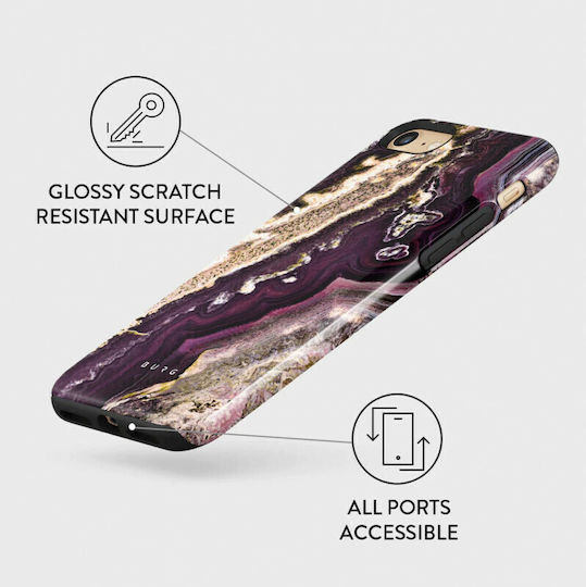 Burga Fashion Tough Back Cover Plastic / Silicone Purple (iPhone SE 2022/2020)