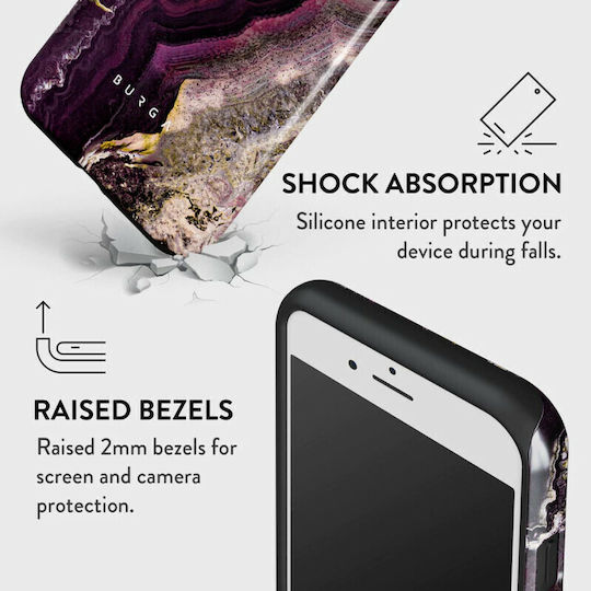 Burga Fashion Tough Back Cover Plastic / Silicone Purple (iPhone SE 2022/2020)