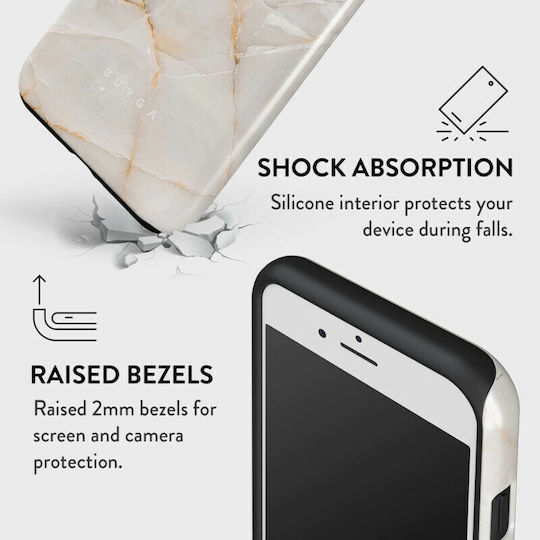 Burga Fashion Tough Back Cover Plastic / Silicone Beige (iPhone SE 2022/2020)