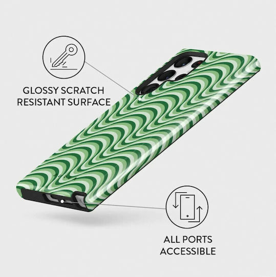 Burga Fashion Tough Back Cover Πλαστικό / Σιλικόνης Πράσινο (Galaxy S22 Ultra 5G)