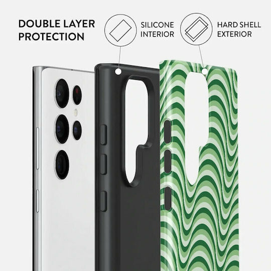 Burga Fashion Tough Back Cover Πλαστικό / Σιλικόνης Πράσινο (Galaxy S22 Ultra 5G)