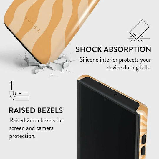 Burga Fashion Tough Back Cover Πλαστικό / Σιλικόνης Πορτοκαλί (Galaxy S22 Ultra 5G)