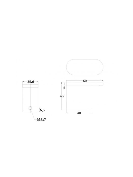 Sparke Bathroom Hook Single with Screws 2.5x6cm Bronze