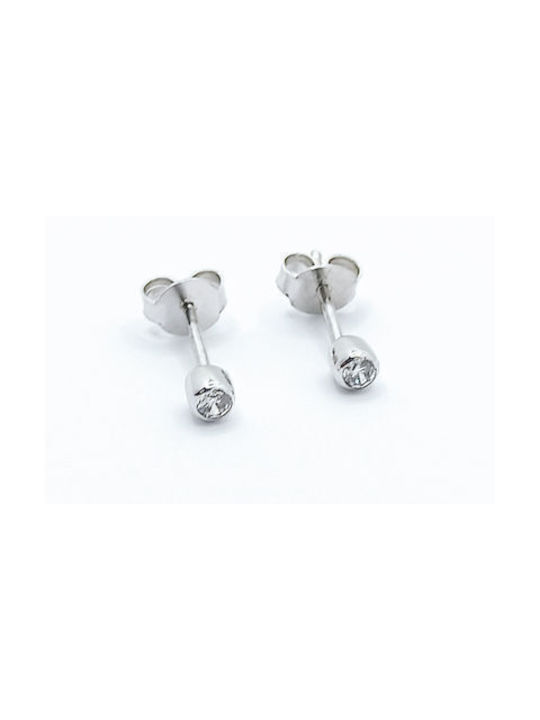 PS Silver Earrings made of Platinum with Stones