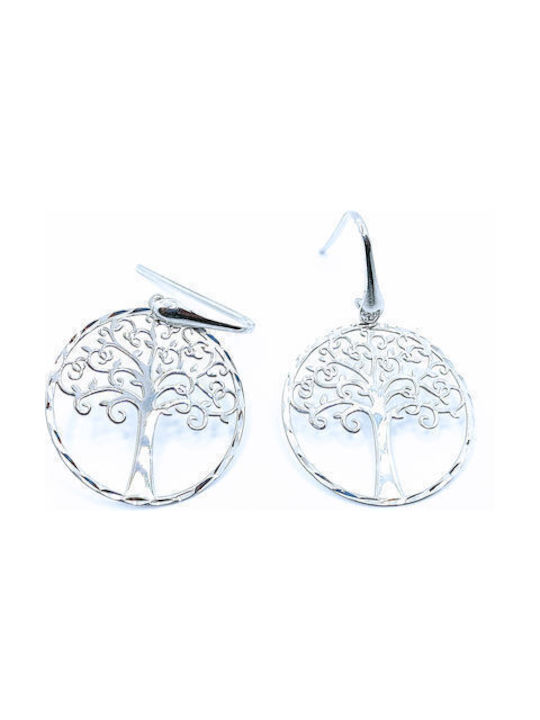 PS Silver Earrings Dangling made of Silver with Diamond