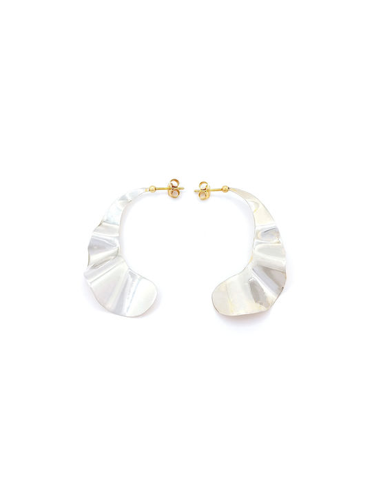 PS Silver Earrings Hoops made of Silver Gold Plated