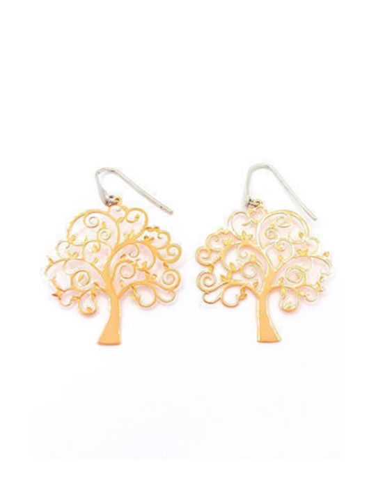 PS Silver Earrings Pendants made of Silver Gold Plated with Diamond