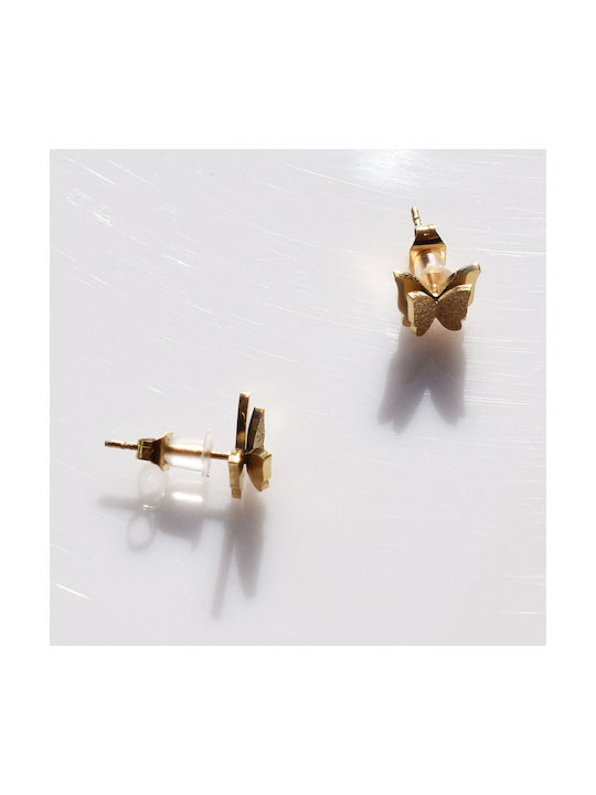 Bizoutaki Earrings made of Steel Gold Plated