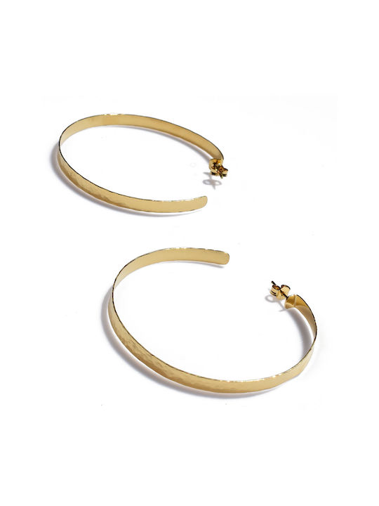 Bizoutaki Earrings Hoops made of Silver Gold Plated