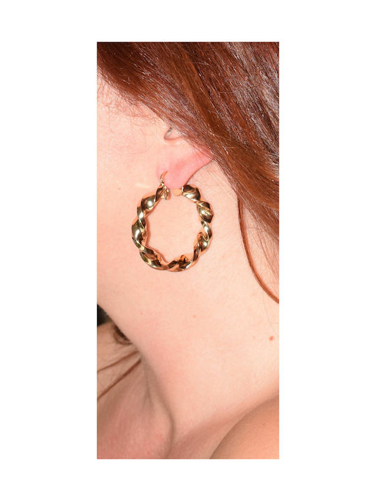 Bizoutaki Earrings Hoops Gold Plated