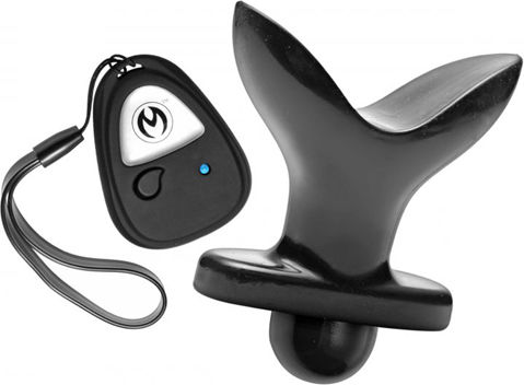 Master Series Ass Anchor Anal Plug mit kabelloser Funktion und Vibration Schwarz