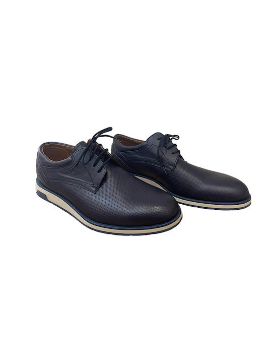 Antonio Shoes Men's Leather Casual Shoes Blue