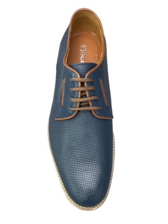 Leder Herren Freizeitschuhe Blau