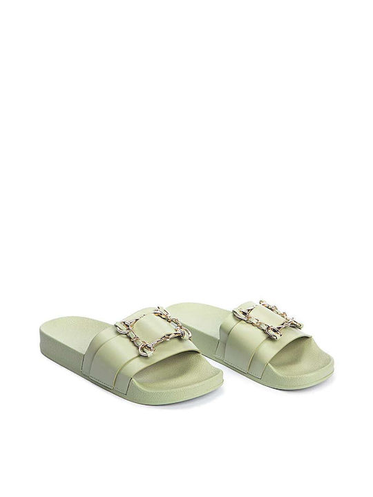 Keep Fred Women's Flat Sandals in Green Color