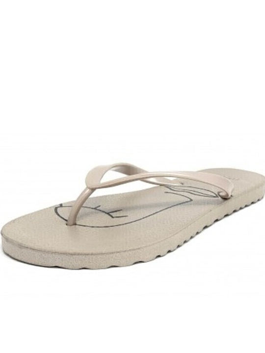 Women's Flip Flops Beige