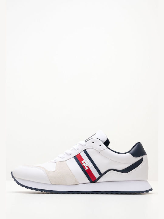 Tommy Hilfiger Runner Ανδρικά Sneakers Λευκά