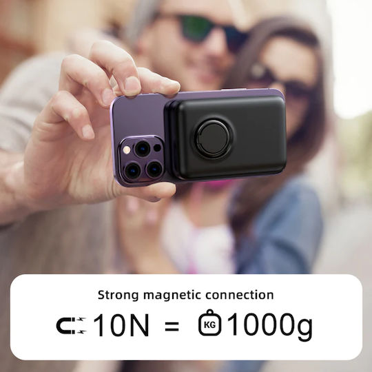 Joyroom JR-W050 MagSafe Power Bank 10000mAh 20W με Θύρα USB-A και Θύρα USB-C Μαύρο