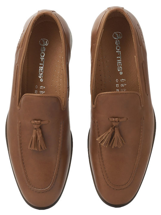 Leder Herren Mokassins in Tabac Braun Farbe