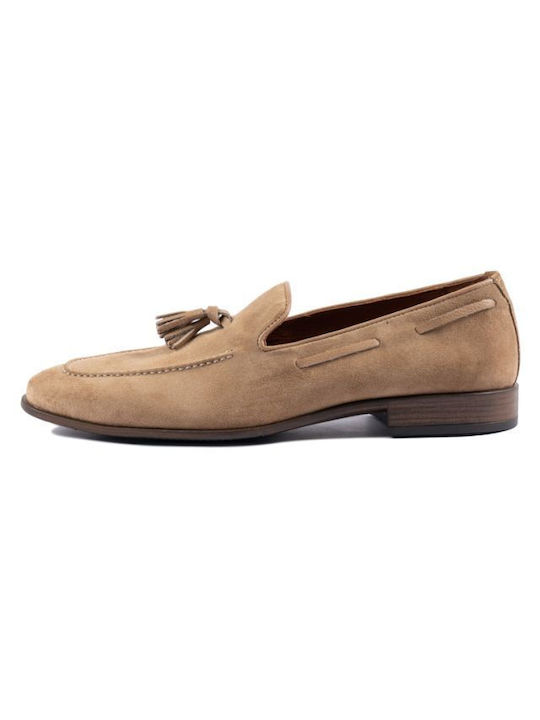 Softies Δερμάτινα Ανδρικά Loafers σε Μπεζ Χρώμα