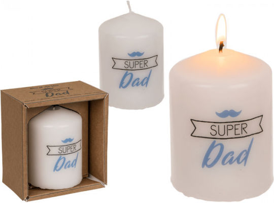 Out of the Blue Διακοσμητικό Κερί Super Dad Λευκό 180gr