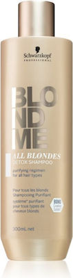 Schwarzkopf Blondme All Blondes Detox Shampoos Tiefenreinigung für Alle Haartypen 1x300ml