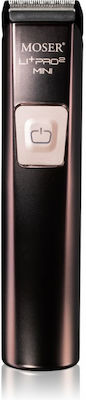 Moser Li+Pro2 Mini Professional Rechargeable Hair Clipper Brown Metallic 1588-0051