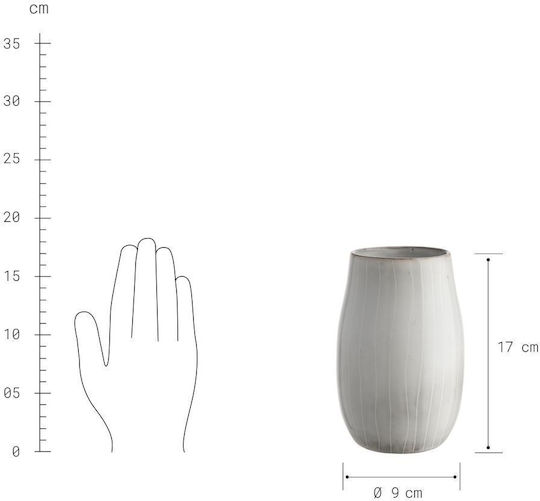 Butlers Vază Decorativă Ceramică Gri 9x9x17cm 1buc