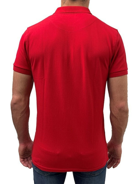 Dors Men's Short Sleeve Blouse Polo Red