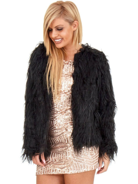 Women's Short Fur Black