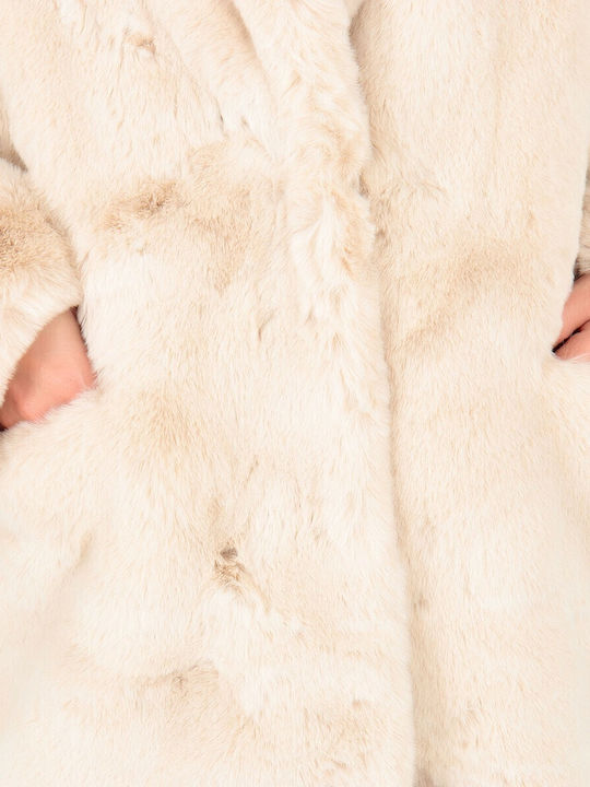 Women's Long Fur Beige
