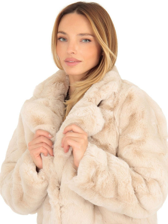 Women's Long Fur Beige