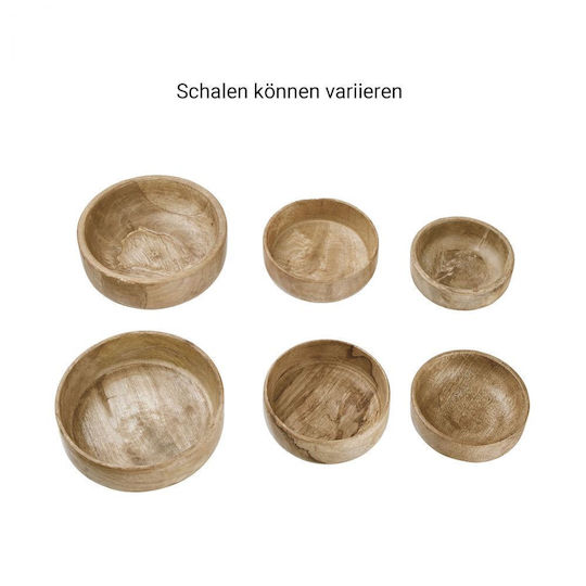 Butlers Bol Decorativ Lemn Maro 3buc