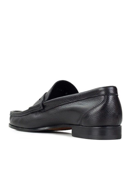 Δερμάτινα Ανδρικά Loafers σε Μαύρο Χρώμα