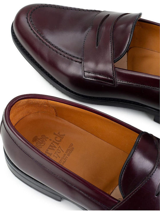 Men's Leather Moccasins Burgundy