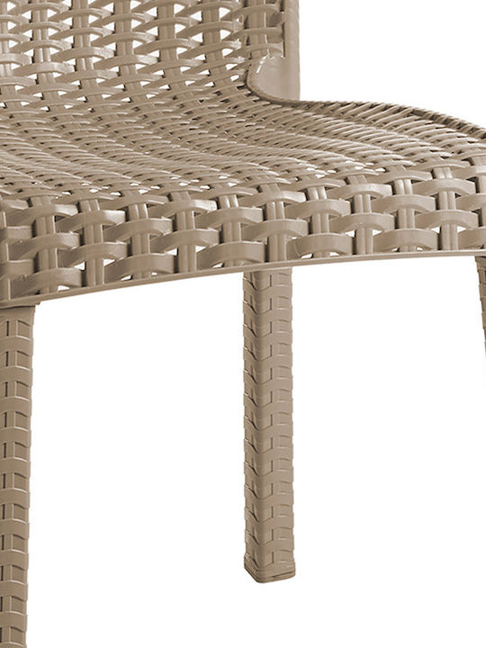 Outdoor Chair Polypropylene Confident Beige 50x55x83cm
