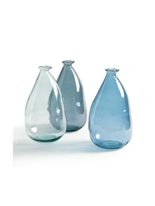 La Redoute Interieurs Vază Decorativă Sticlă Albastru 20x20x36cm 1buc