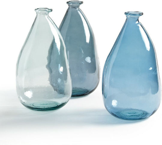 La Redoute Interieurs Glasvase Blau 20x20x36cm