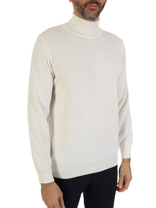 Dors Herren Langarm-Pullover Rollkragen Beige