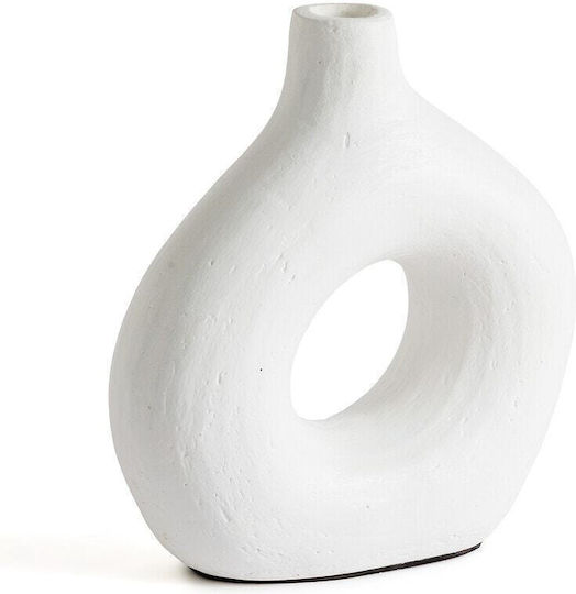 La Redoute Interieurs Keramik Vase Weiß 23,8x8,6x25cm