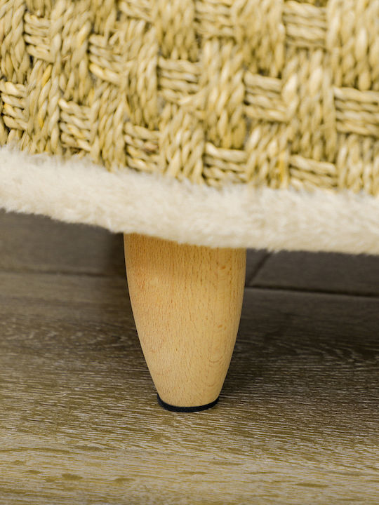 Pawhut Elevated Dog Bed Beige 48x48cm