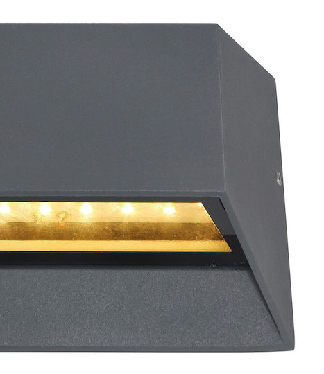 Globo Lighting Wall-Mounted Outdoor Ceiling Light LED IP54 7W with Warm White Light 14.8x10εκ.