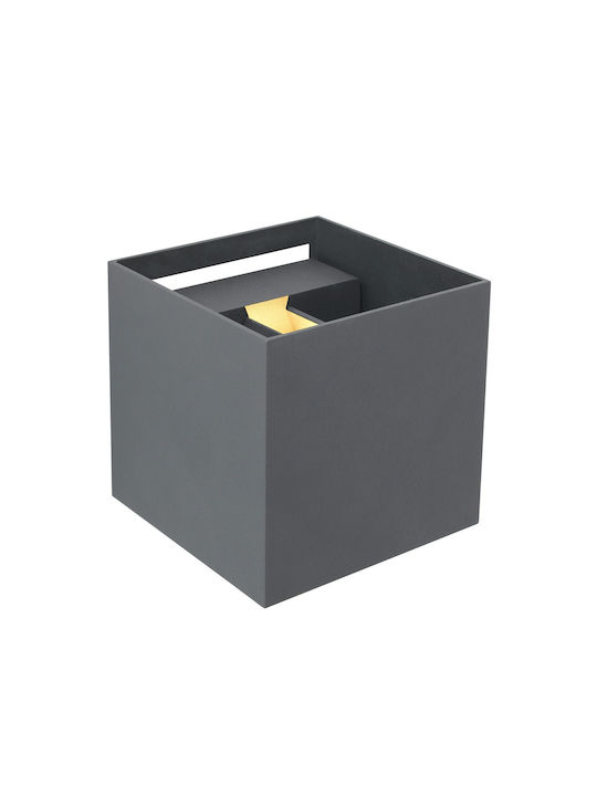 Globo Lighting Wall-Mounted Outdoor Spot Light LED IP54 3W with Warm White Light Double Beam 10x10εκ.
