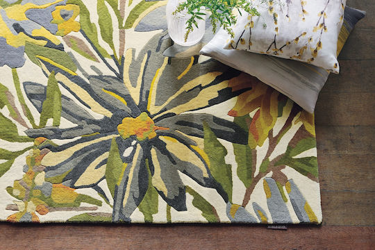 Harlequin Lucrat manual Covor Rectangular Din lână Porumb verde