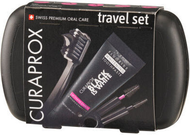 Curaprox Travel Set Οδοντόβουρτσα Ultra Soft Μαύρο