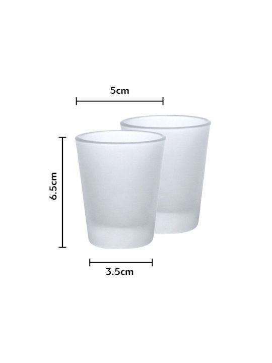 Koupakoupa Schnapsgläser aus Glas in Grün Farbe 45ml 2Stück