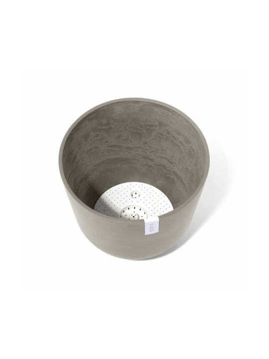 Ecopots Oslo Pot Plastic Taupe 45x45x39.2cm.